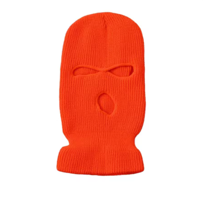SKI MASK ORANGE NEON HOOD BALACLAVA ACRYLIC MOUNTAIN CYCLE MOTO CAR ATV QUAD HUNT FISHING GRAFFITI WEAR APPAREL CLOTHING CAGOULE NIQUAB HIJAB BURKA SHAYLA KHIMAR CHADOR AL AMIRA VOILE COMASOUND KARTEL