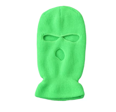 SKI MASK GREEN NEON HOOD BALACLAVA ACRYLIC MOUNTAIN CYCLE MOTO CAR ATV QUAD HUNT FISHING GRAFFITI WEAR APPAREL CLOTHING CAGOULE NIQUAB HIJAB BURKA SHAYLA KHIMAR CHADOR AL AMIRA VOILE COMASOUND KARTEL