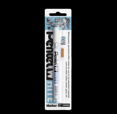 PENTEL WHITE 100W S PAINT MARKER PERMANENT 3474370113238 SET PACK DIY ART HOME MORE 2 NIBS DRAW CD GRAFFITI STICKER COMASOUND KARTEL CSK ONLINE