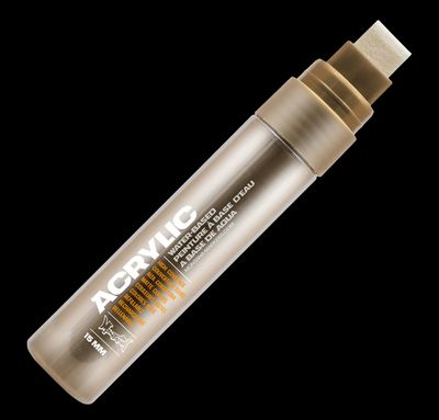MONTANA CANS MARKER GOLD M 4048500371493  ART ARTIST GRAFFITI TAG DRAW INK 15MM CANVAS PAINT ACRYLIC COMASOUND KARTEL CSK ONLINE
