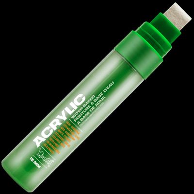 MONTANA CANS MARKER GREEN 4048500323355 ART ARTIST GRAFFITI TAG DRAW INK 15MM CANVAS PAINT ACRYLIC COMASOUND KARTEL CSK ONLINE