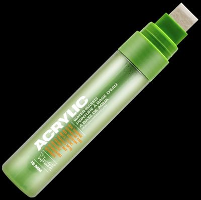 MONTANA CANS MARKER GREEN LIGHT 4048500323348 ART ARTIST GRAFFITI TAG DRAW INK 15MM CANVAS PAINT ACRYLIC COMASOUND KARTEL CSK ONLINE