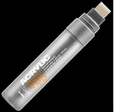 MONTANA CANS MARKER SILVER M 4048500323423 ART ARTIST GRAFFITI TAG DRAW INK 15MM CANVAS PAINT ACRYLIC COMASOUND KARTEL CSK ONLINE