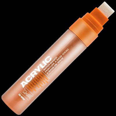 MONTANA CANS MARKER ORANGE LIGHT 4048500323140 ART ARTIST GRAFFITI TAG DRAW INK 15MM CANVAS PAINT ACRYLIC COMASOUND KARTEL CSK ONLINE