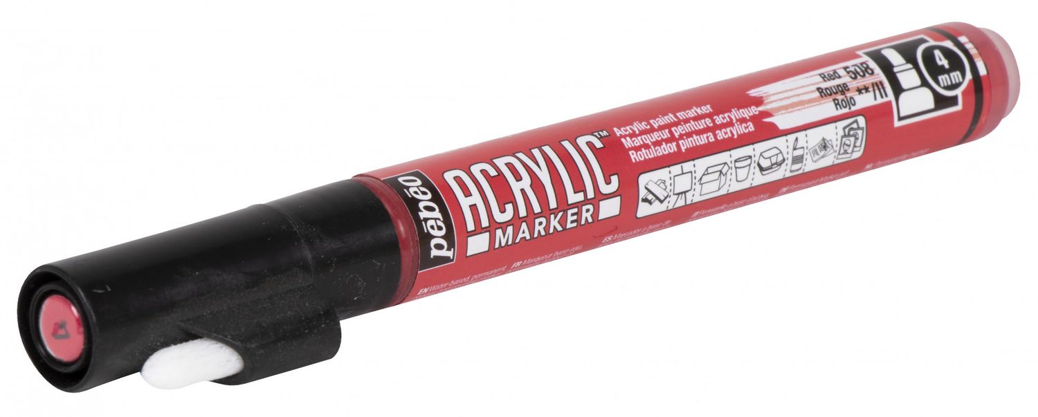 PEBEO ACRYLIC MARKER 3167862058086 RED CANVAS DIY COLOR CUSTOM GRAFFITI TAG STREET ART ARTIST WRITING DRAW COMASOUND KARTEL CSK ONLINE