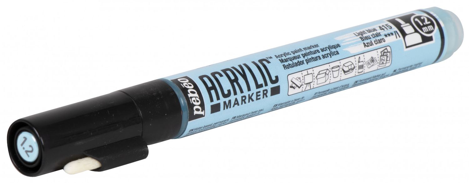 PEBEO ACRYLIC MARKER 3167862057157 LIGHT BLUE CANVAS DIY COLOR CUSTOM GRAFFITI TAG STREET ART ARTIST WRITING DRAW COMASOUND KARTEL CSK ONLINE