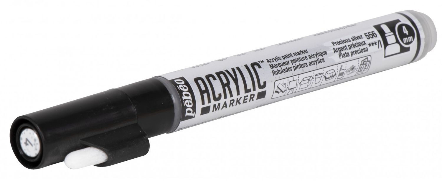 PEBEO ACRYLIC MARKER 3167862058567 PRECIOUS SILVER CANVAS DIY COLOR CUSTOM GRAFFITI TAG STREET ART ARTIST WRITING DRAW COMASOUND KARTEL CSK ONLINE