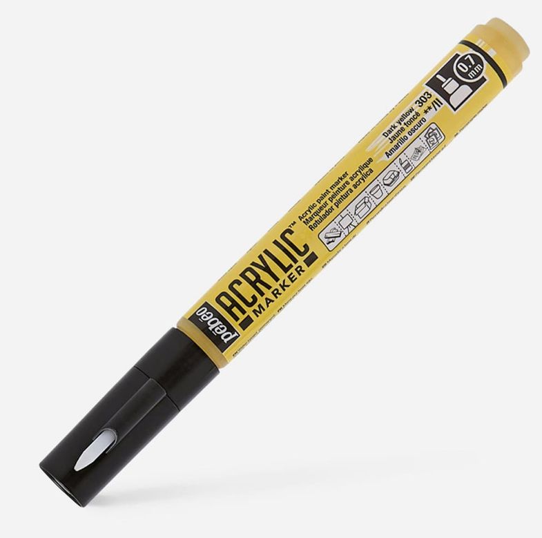 PEBEO ACRYLIC MARKER 3167862056037 DARK YELLOW CANVAS DIY COLOR CUSTOM GRAFFITI TAG STREET ART ARTIST WRITING DRAW COMASOUND KARTEL CSK ONLINE