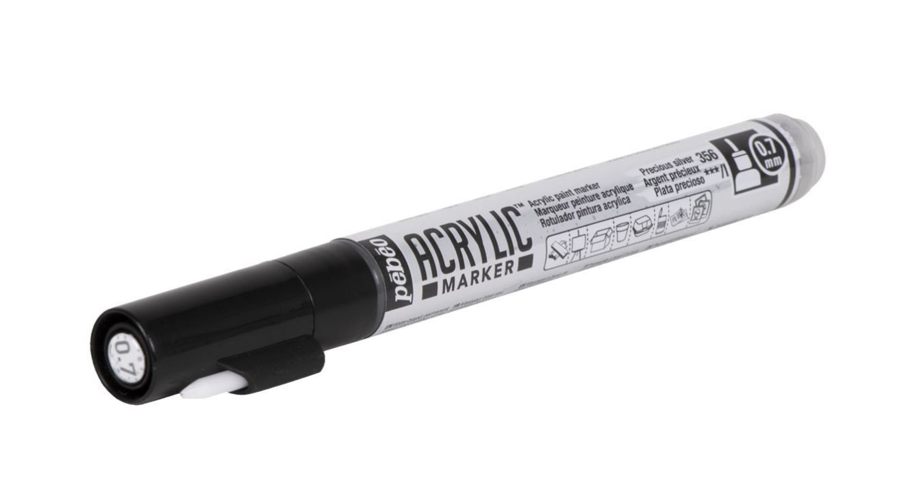PEBEO ACRYLIC MARKER 3167862056563 PRECIOUS SILVER CANVAS DIY COLOR CUSTOM GRAFFITI TAG STREET ART ARTIST WRITING DRAW COMASOUND KARTEL CSK ONLINE