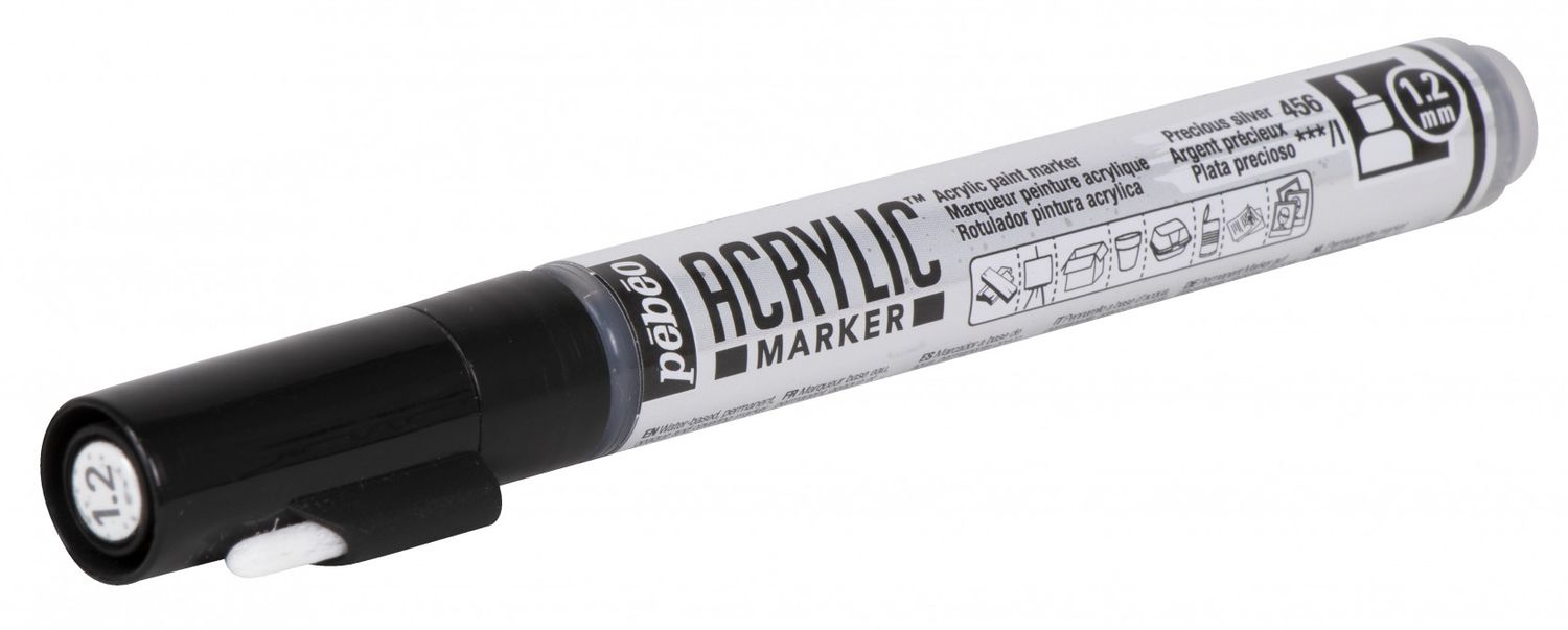 PEBEO ACRYLIC MARKER 3167862057560 PRECIOUS SILVER CANVAS DIY COLOR CUSTOM GRAFFITI TAG STREET ART ARTIST WRITING DRAW COMASOUND KARTEL CSK ONLINE