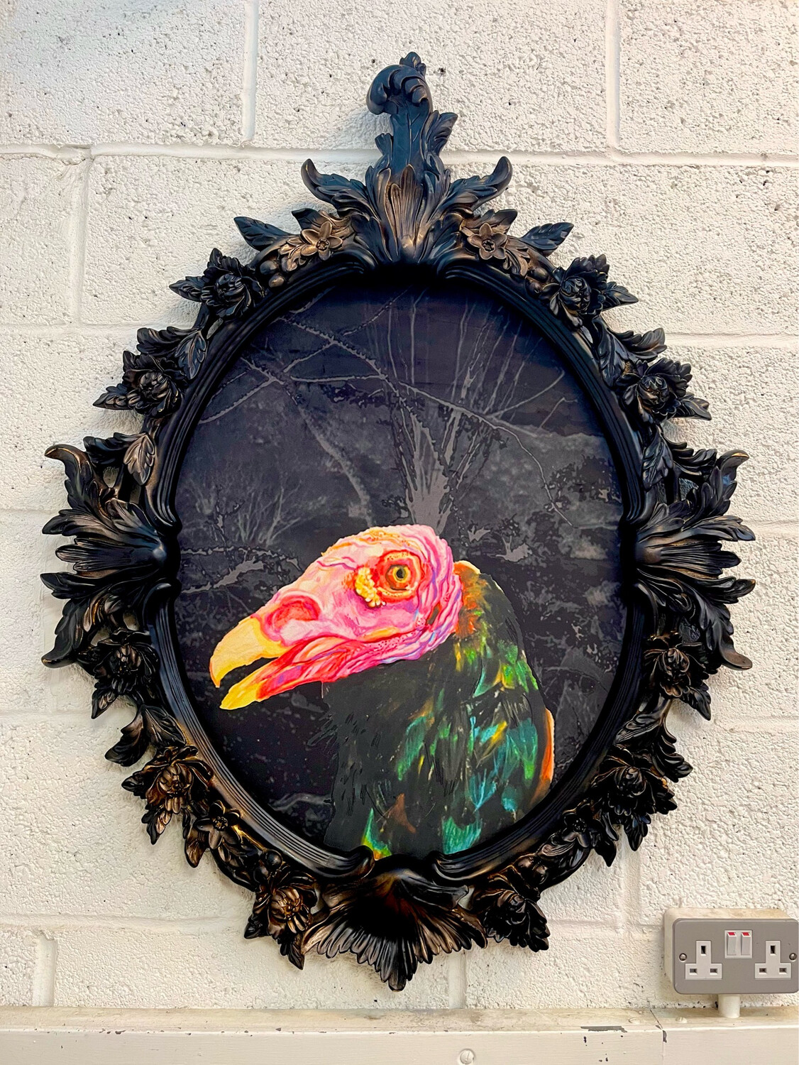 Turkey Vulture Framed textile print