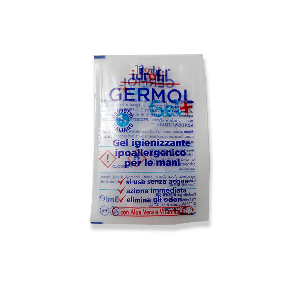 GEL IGIENIZZANTE MONODOSE 3ml x 50 pz GEL IGIENIZZANTE MONODOSE 3ml x 50 pz