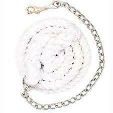 Cotton Lead Rope - White w/ 24