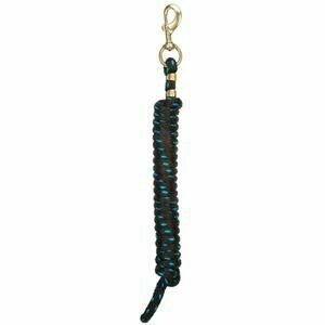 Poly Lead Rope - 10 foot - Black / Turquoise