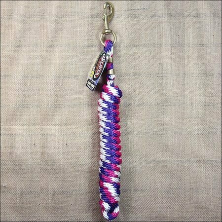 Poly Lead Rope - 10 foot - Purple / White / Raspberry