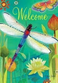 Garden Flag - Welcome Dragonfly Dream