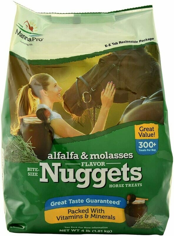 Manna Pro Bite Size Nuggets- Alfalfa & Molasses- 4 lbs