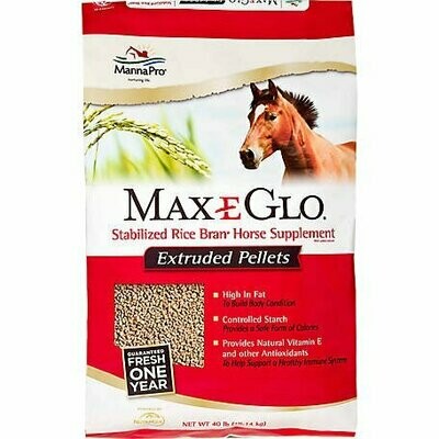 Max-E-Glo Stablized Rice Bran Pellets- 40lbs