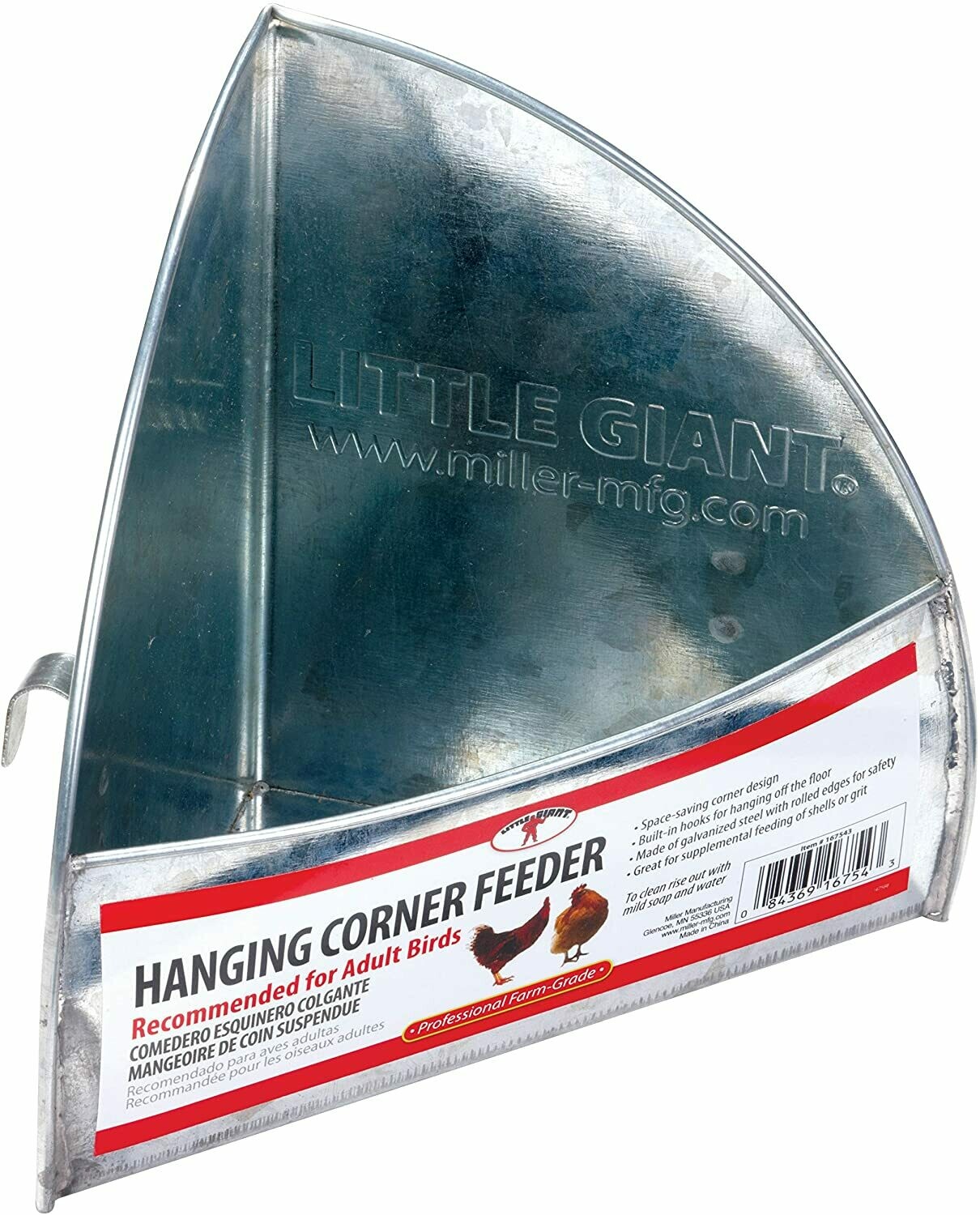Galvanized Corner Hanging Feeder