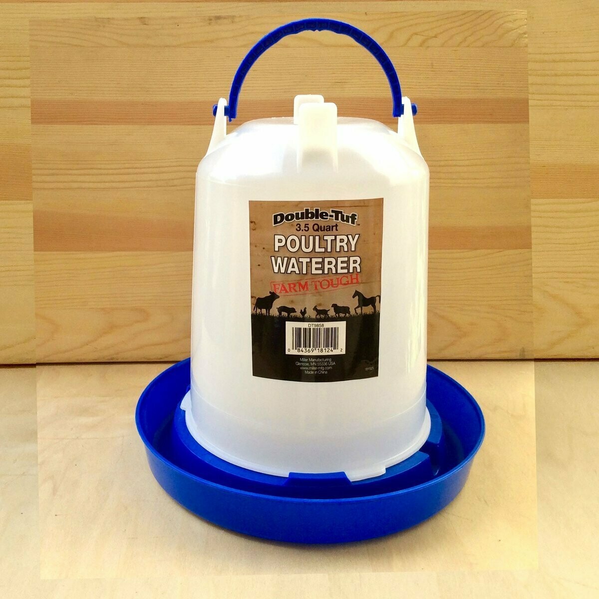 Double-Tuf Plastic Poultry Waterer- 3.5QT