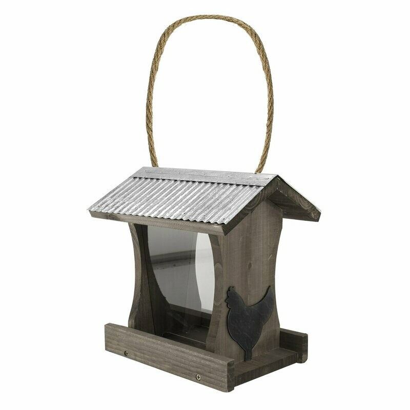Rustic Farmhouse Tall Hopper Bird Feeder