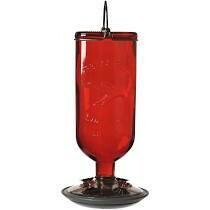 Antique Whiskey Bottle Hummingbird Feeder
