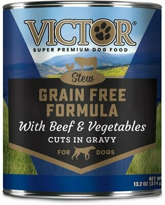 Victor Canned Dog Food- Grain Free Beef & Vegetables 13.2oz