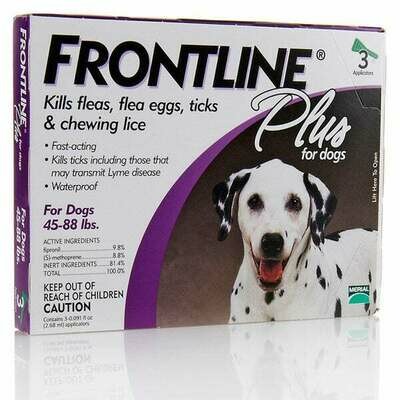 Frontline Plus for Dogs- 45-88lbs