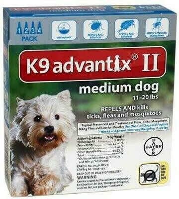K9 Advantix II Medium Dog- 11-20lbs