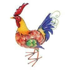 Metal Rooster 20"- Bright Colors