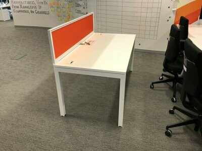 1600mm White Bench desk