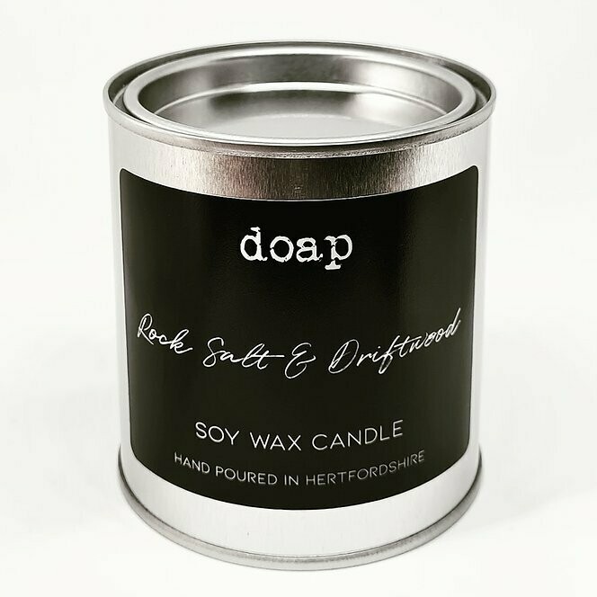 DOAP Aluminium Tinned Candle - Rock Salt & Driftwood