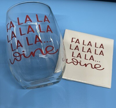Wine Glass And Coaster Set 