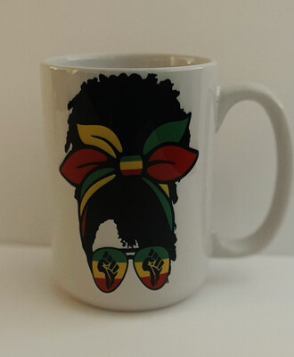 Juneteenth Mug Woman With Glasses