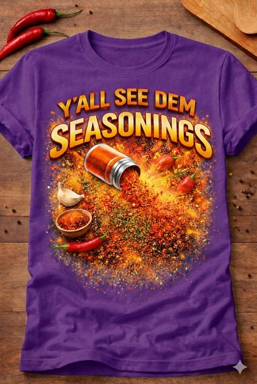 🔥 Y’all See Dem Seasonings™ Unisex Graphic Tee Purple