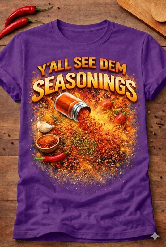🔥 Y’all See Dem Seasonings™ Unisex Graphic Tee Purple