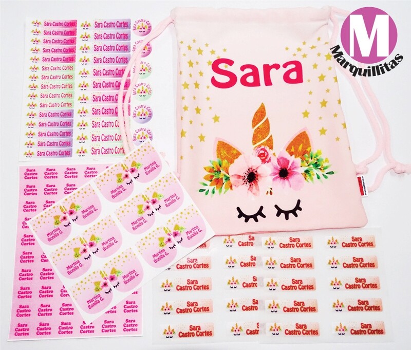 KIT DE MARCACION ESCOLAR PERSONALIZADO