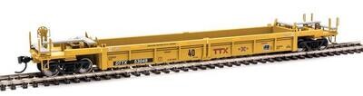 Walthers Mainline - Thrall Rebuilt 40' Well Car - TTX DTTX #53048 (Yellow & black, small red TTX and Next Road logo)
