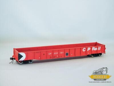 Rapido Trains HO 52' Gondolas: Canadian Pacific Action Red Scheme - CP #333008