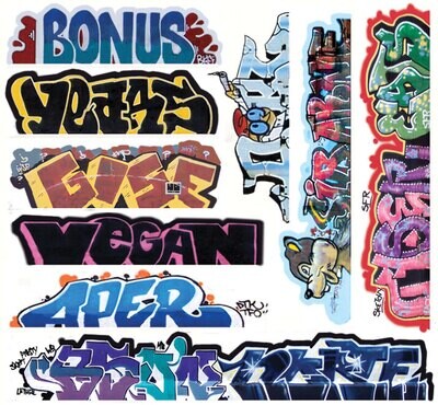 Blair Line Mega Set Modern Tagger Graffiti Decals - #13 pkg(10)