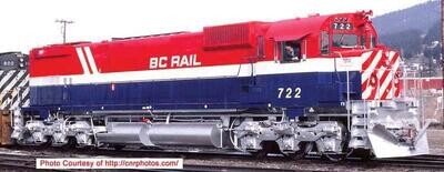 Bowser Executive HO MLW M630 - w/DCC & Sound - BC Rail (Red White Blue Hockey Stick) : #722