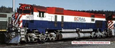 Bowser Executive HO MLW M630 - w/DCC & Sound - BC Rail (Red White Blue) : #720