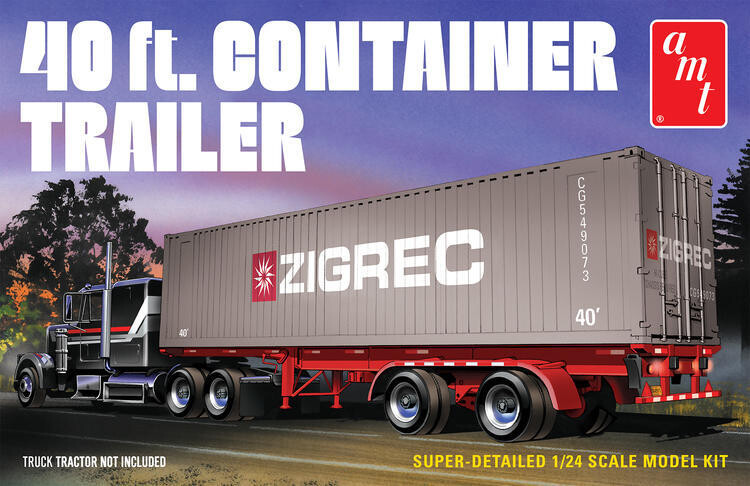 AMT 1/25 40' Semi Container Trailer