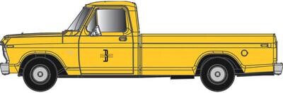 Atlas HO 1973 Ford F-100 Pickup Truck - Assembled -- Boston and Maine (yellow)