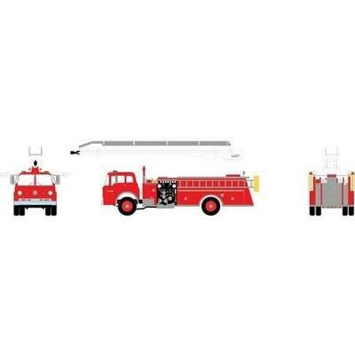 Athearn RTR HO Ford C Telesquirt Fire Truck - Red