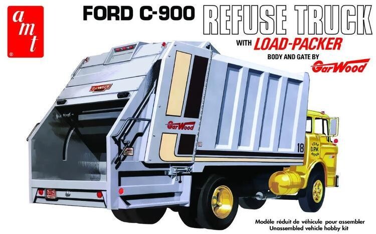 AMT 1/25 Ford C-600 GarWood Load Packer Garbage Truck