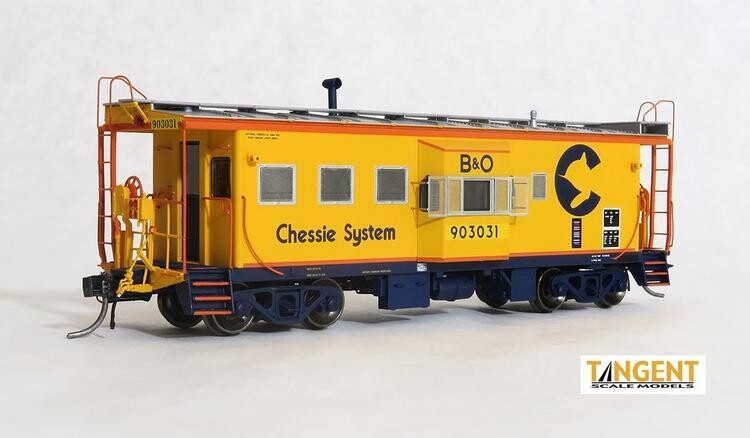 Tangent Scale Models HO Chessie System (B&O) “1982+” ICC B&O I-18 Steel Bay Window Caboose : #903014