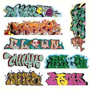 Blair Line Laser-Cut Graffiti Decals HO Mega Set #5