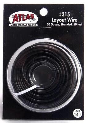 Atlas 20 AWG Stranded Wire 50' - Black
