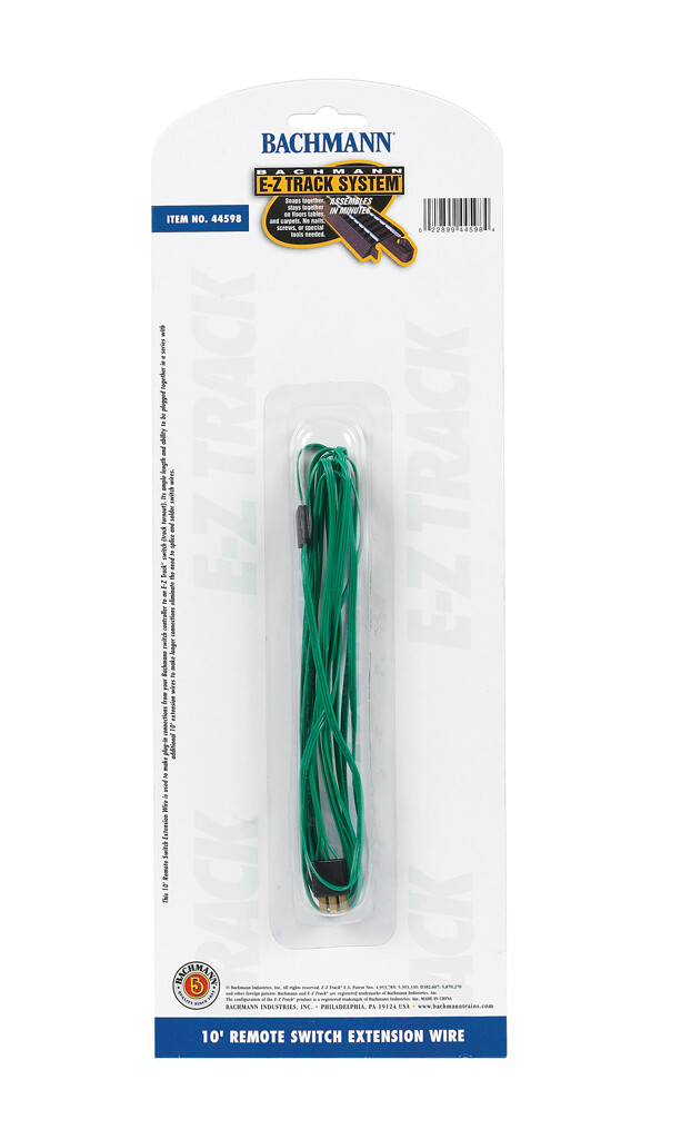 Bachmann E-Z Track Switch Extension Cable 10&#39; 3m (green)